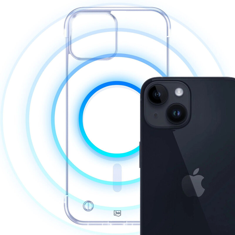 Husa iPhone 14 3mk Just20g MagCase, transparenta