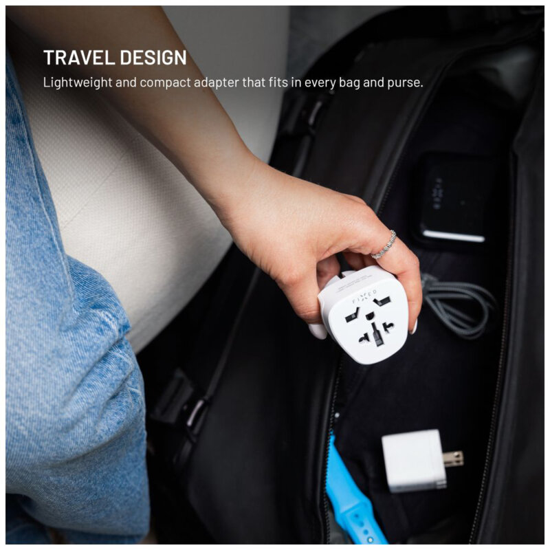 Adaptor priza EU la UK/US/AUS, Fixed, 15A/3750W, FIXCT-EU2-WH