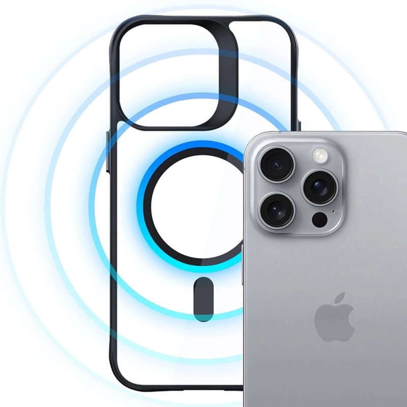 Husa iPhone 16 Pro 3mk Satin Armor MagCase, transparenta