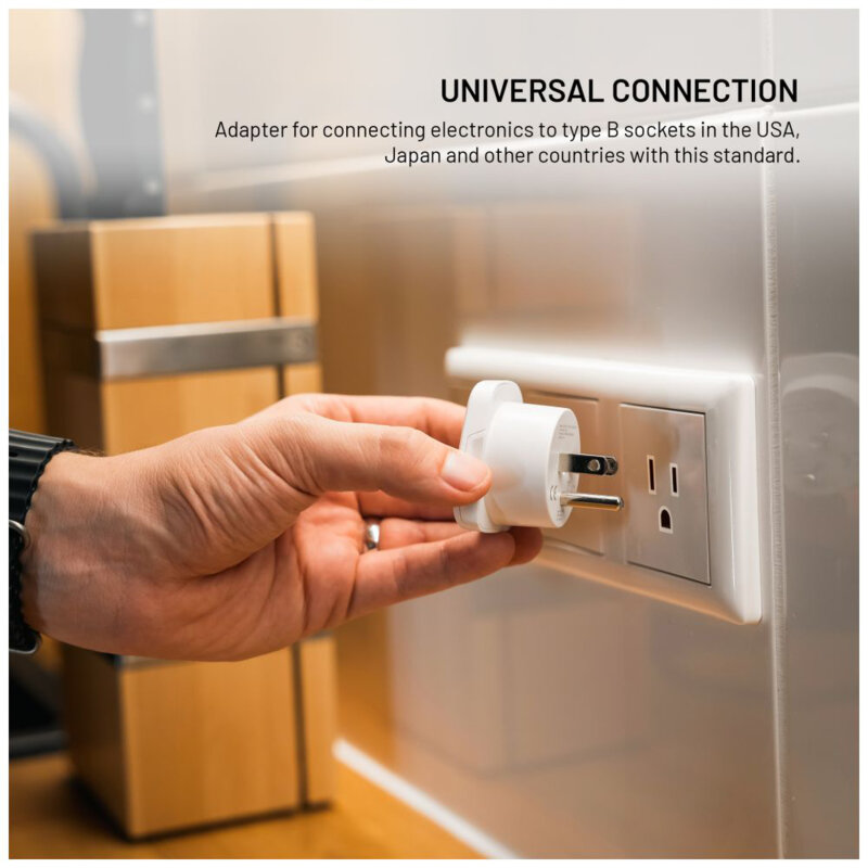 Adaptor priza US la EU/AUS/UK, Fixed, 15A/3750W, FIXCT-US