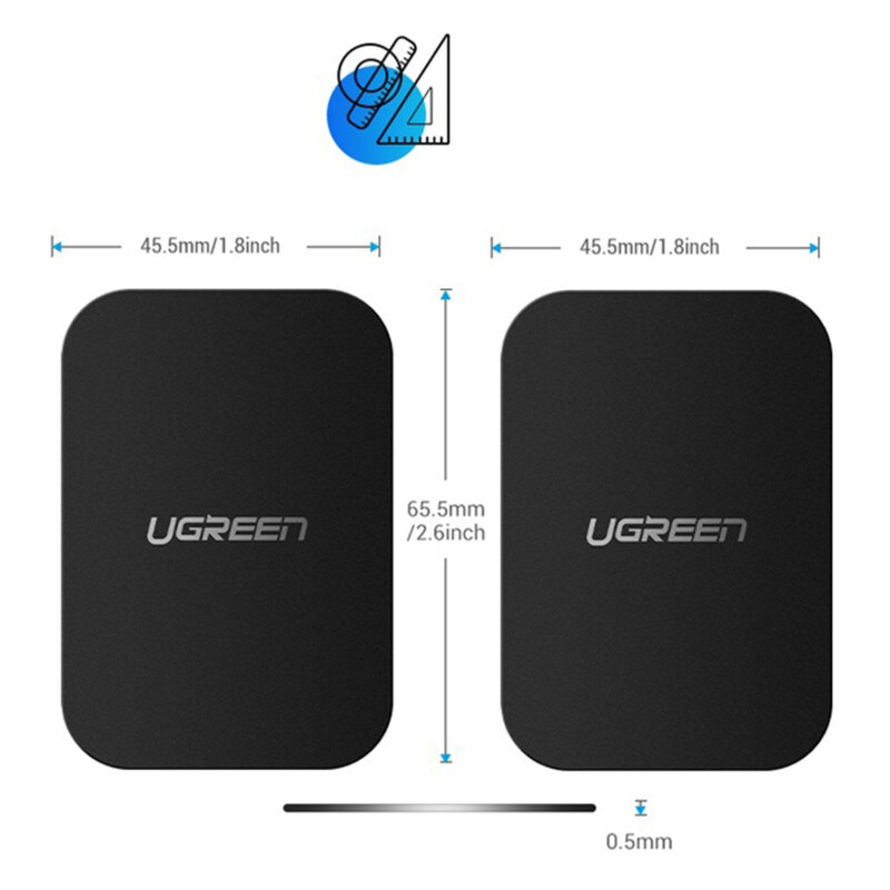 [Set 2x] Placuta metalica suport magnetic telefon Ugreen, 50869