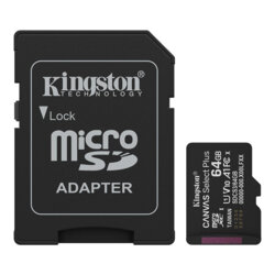 Card MicroSDXC 128GB cu adaptor SD A1 Kingston Canvas Select Plus, SDCS3/128GB