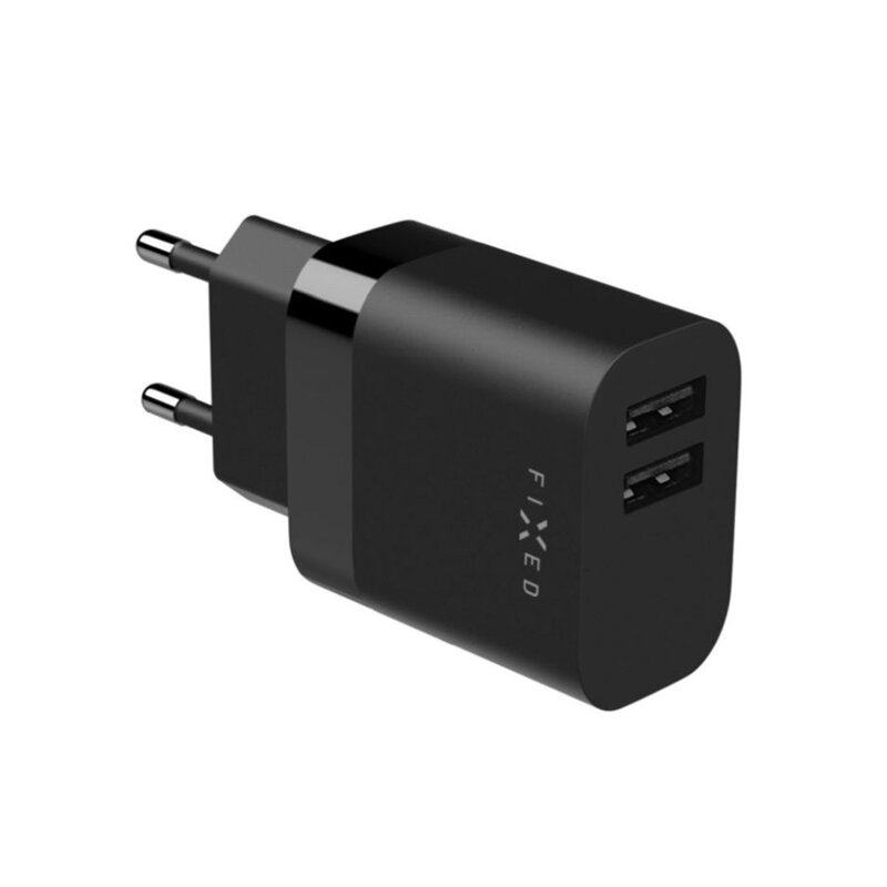 Incarcator USB + cablu Micro-USB Fixed, 17W, negru, FIXC17N-2UM-BK