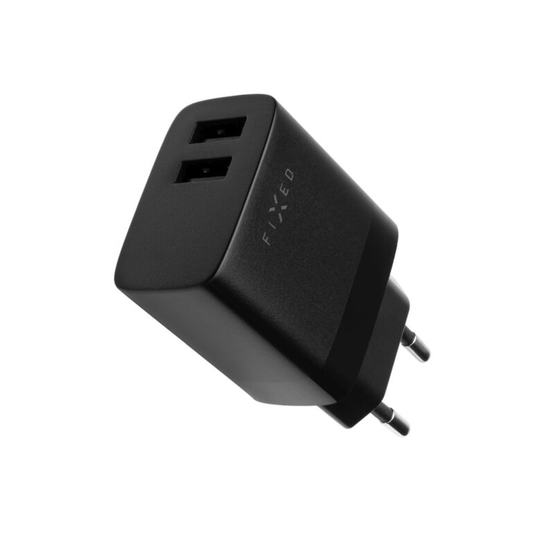 Incarcator USB + cablu Micro-USB Fixed, 17W, negru, FIXC17N-2UM-BK