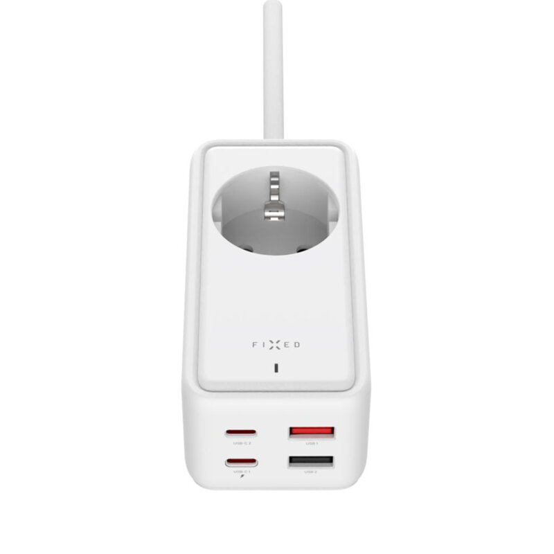 Prelungitor priza EU cu Schuko, Type-C, USB, 3m Fixed, FIXCS65-3-WH