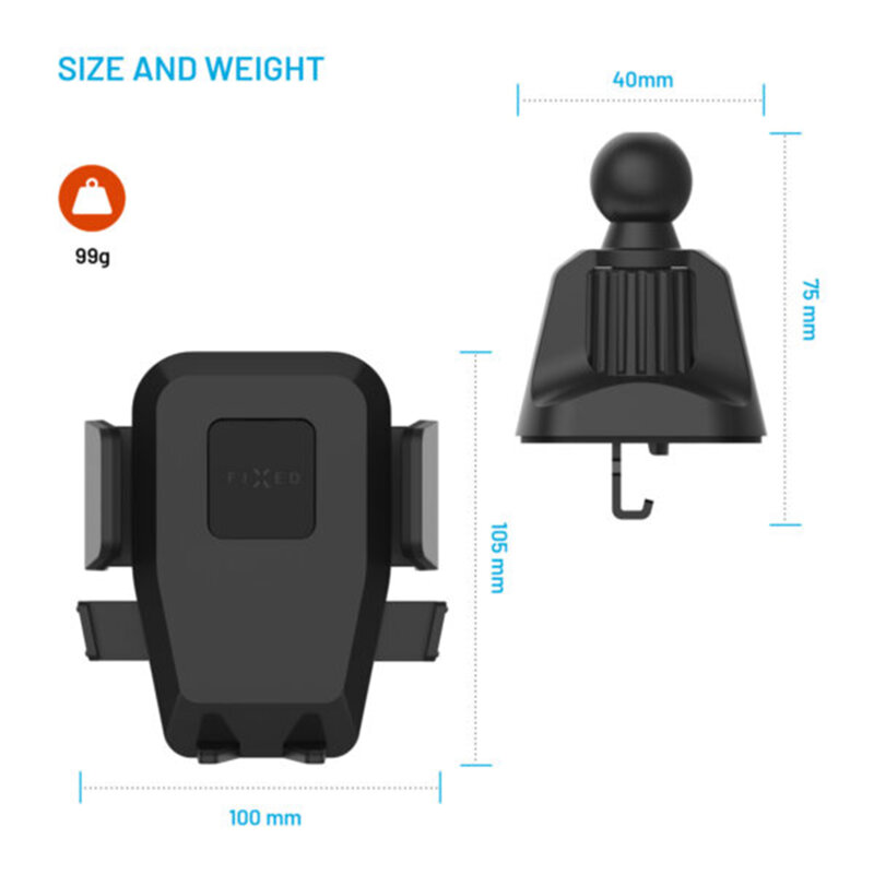 Suport auto pentru grila de ventilatie Fixed, FIXICQ-LC-BK