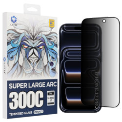 Folie sticla iPhone 17 Pro Lito D+ Max Privacy 300C, negru