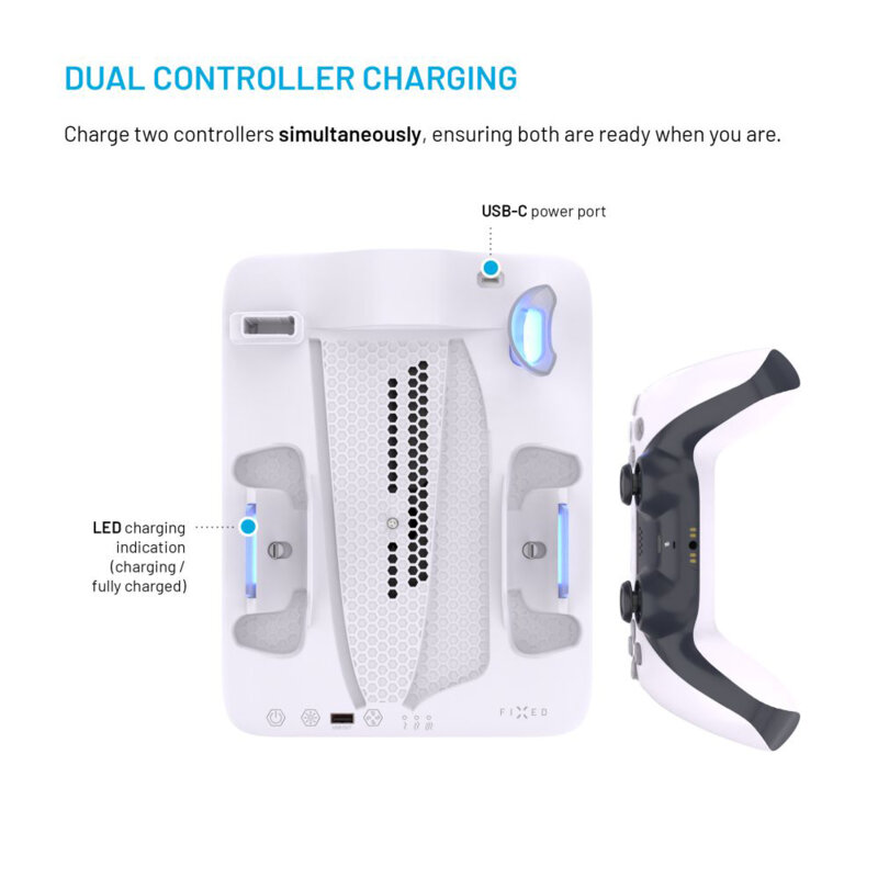 Docking station PlayStation 5 (Pro/Slim), Fixed FIXPS5PS-MCS-BW