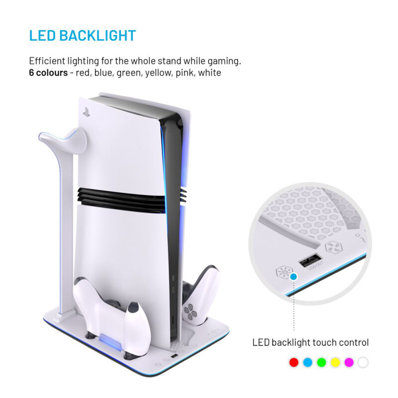 Docking station PlayStation 5 (Pro/Slim), Fixed FIXPS5PS-MCS-BW