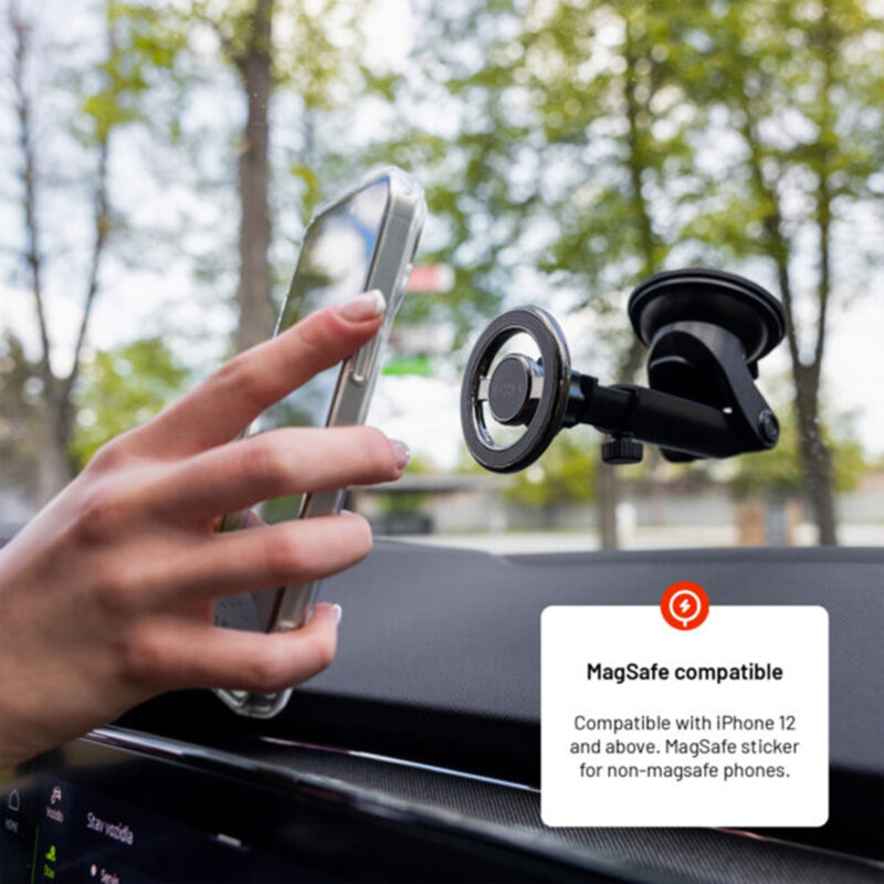 Suport telefon auto MagSafe pentru bord Fixed, FIXMMT-XL-BK