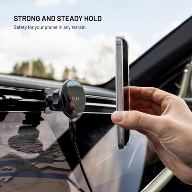 Suport auto MagSafe cu incarcare wireless 15W Fixed, FIXMRO2-BK