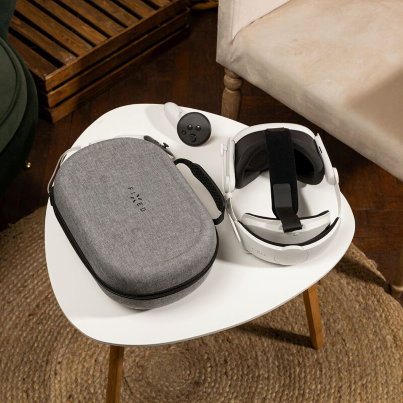 Husa protectie VR Meta Quest 3/3S, Fixed FIXMQ-PC-GR, gri