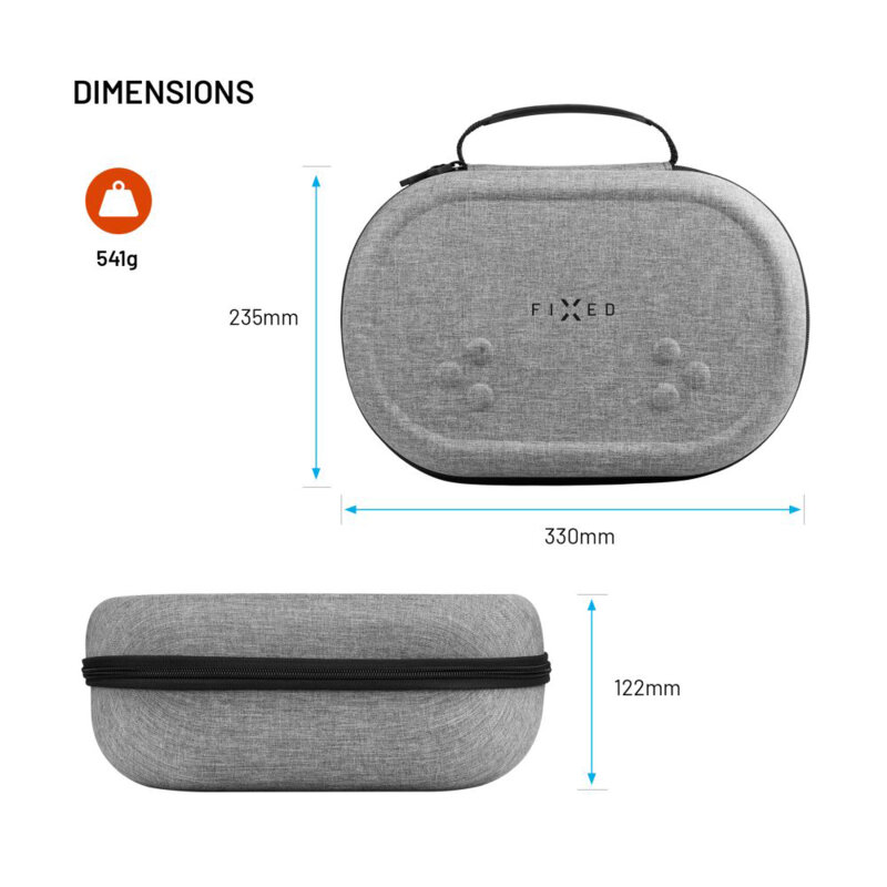 Husa protectie VR Meta Quest 3/3S, Fixed FIXMQ-PC-GR, gri