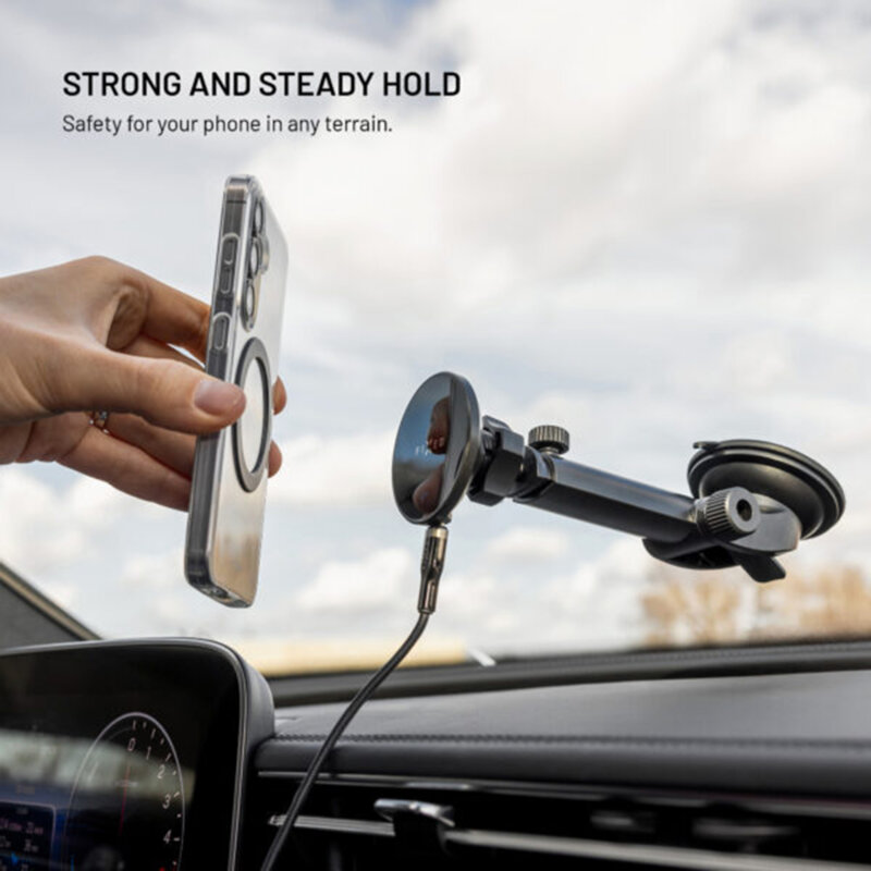 Suport telefon auto MagSafe 15W, Qi2 Fixed, FIXMRO2-XL-BK