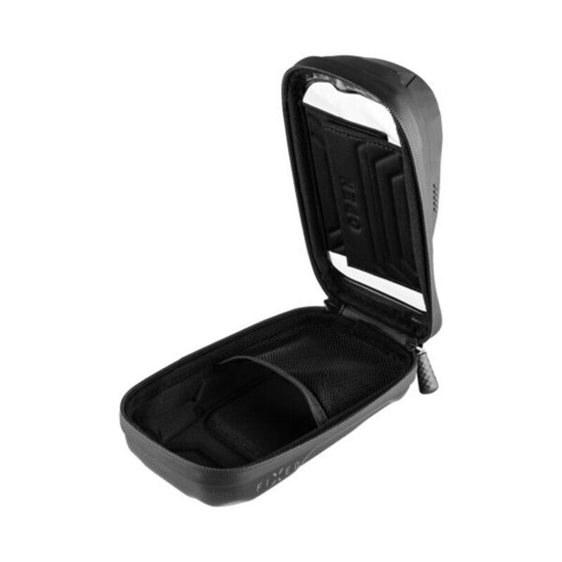 Suport, husa telefon pentru bicicleta cu fermoar Fixed, FIXBIB2-BK