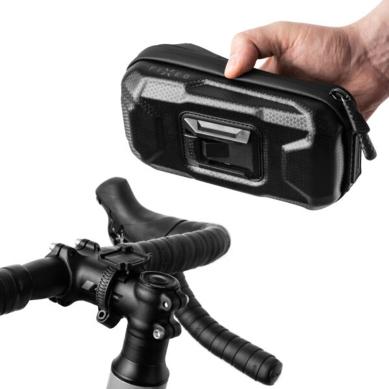 Suport, husa telefon pentru bicicleta cu fermoar Fixed, FIXBIB2-BK