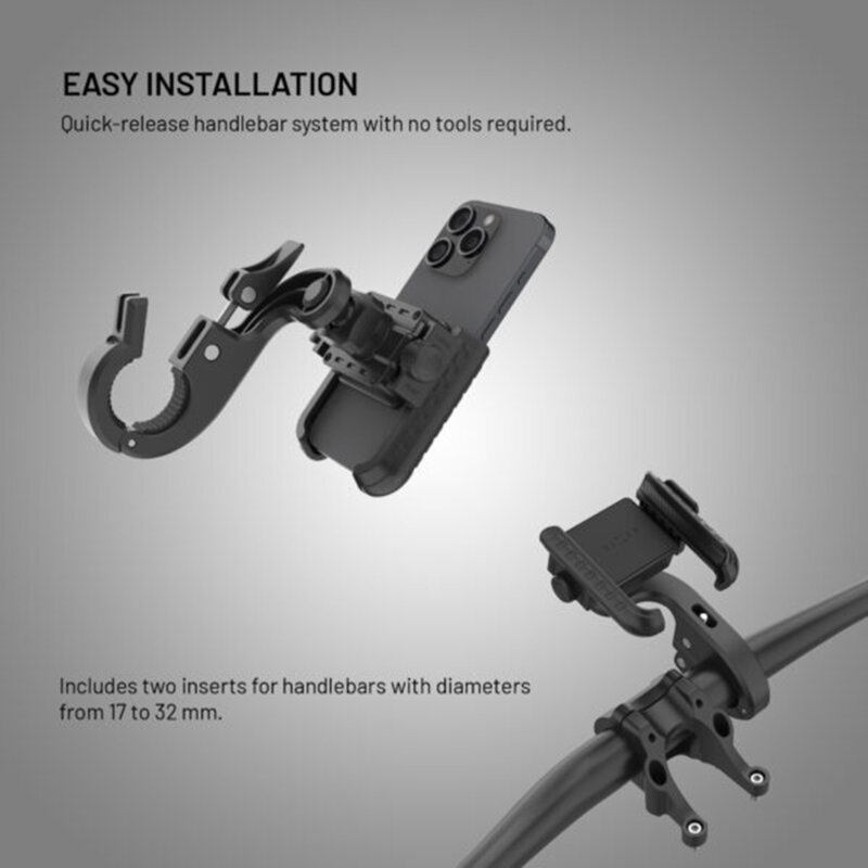 Suport bicicleta pentru telefon, universal Fixed, FIXBIPV-BK