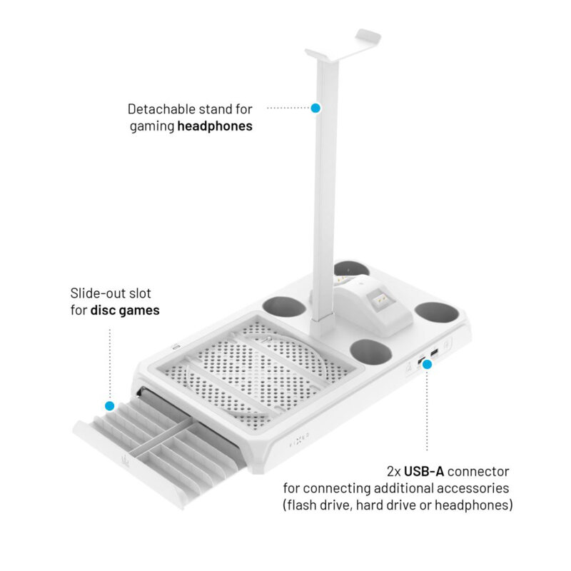 Statie multifunctionala controller Xbox, Fixed FIXXB-MCS-WH