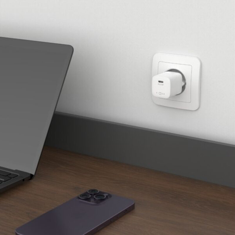 Incarcator priza Type-C PD3.0 Fixed, 20W, alb, FIXC20M2-C-WH