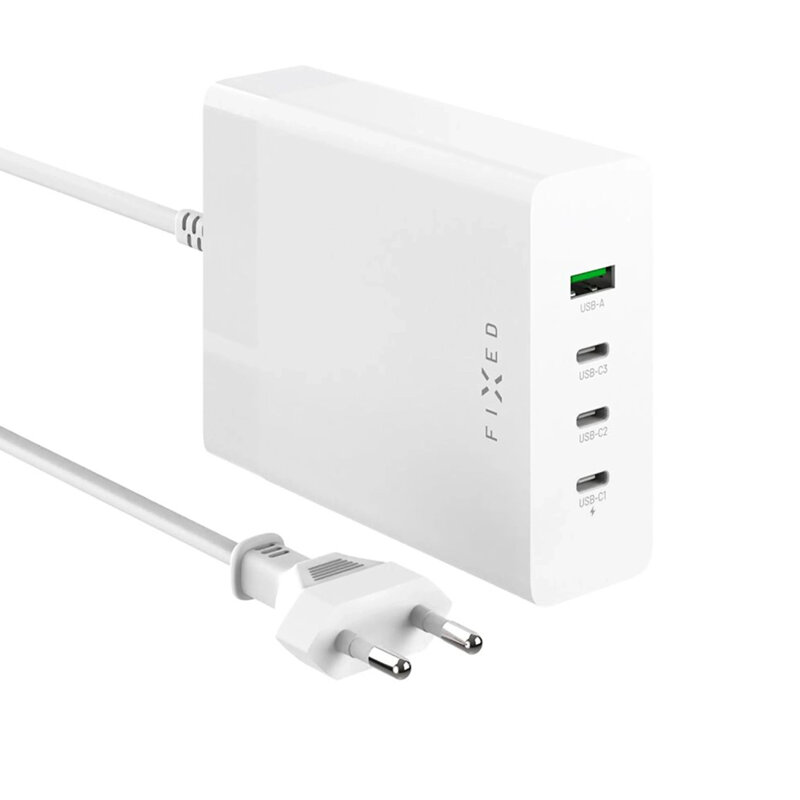 Statie incarcare GaN USB, 3x Type-C, 200W Fixed, FIXCG200-3C1A-WH