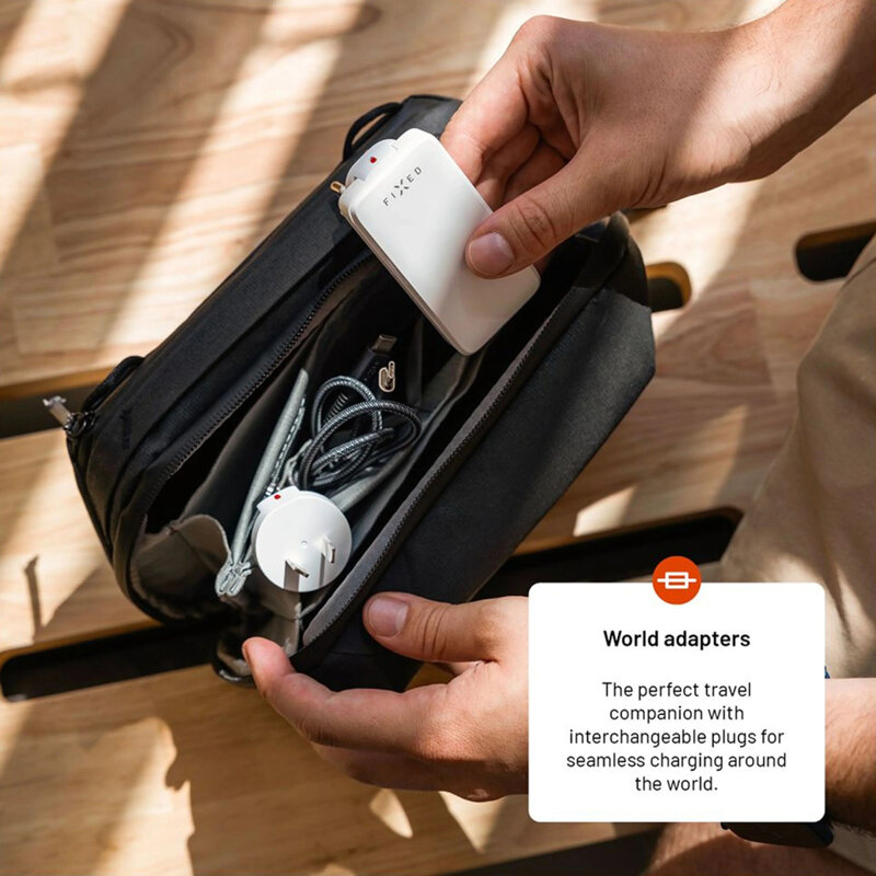 Incarcator GaN PD3.0 USB, Type-C Fixed, 65W, FIXCG65S-CUD-WH