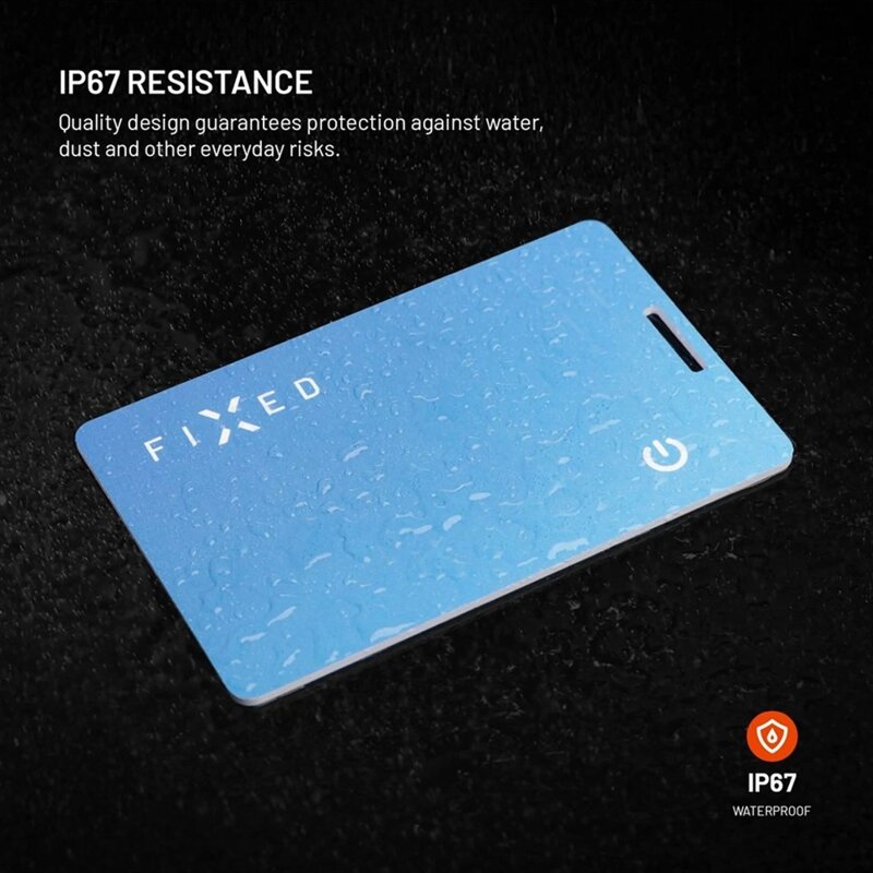 Dispozitiv inteligent cu localizare GPS Fixed Tag Card 2, 156mAh, bleu