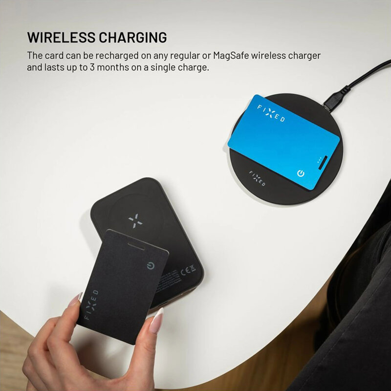 Dispozitiv inteligent cu localizare GPS Fixed Tag Card 2, 156mAh, negru