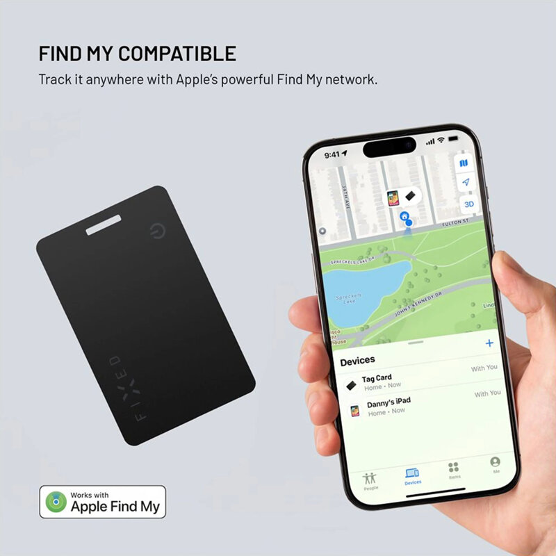 Dispozitiv inteligent cu localizare GPS Fixed Tag Card 2, 156mAh, negru