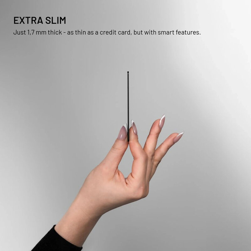 Dispozitiv inteligent cu localizare GPS Fixed Tag Card 2, 156mAh, negru