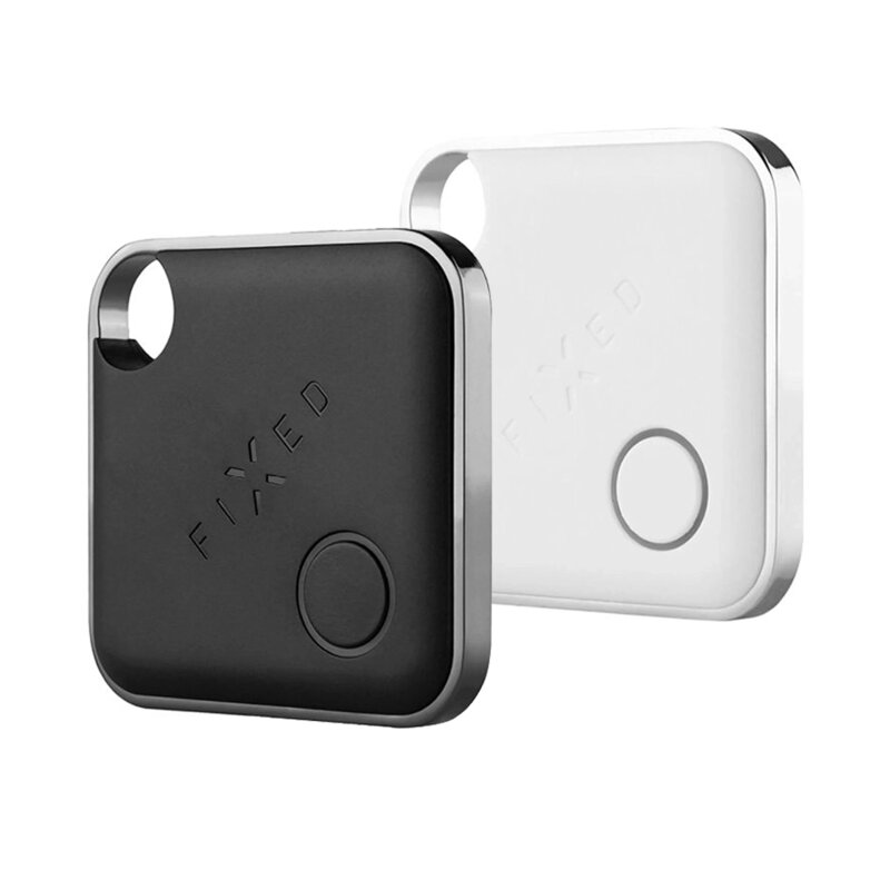 [Pachet 2x] Breloc inteligent cu localizare GPS Fixed, alb si negru