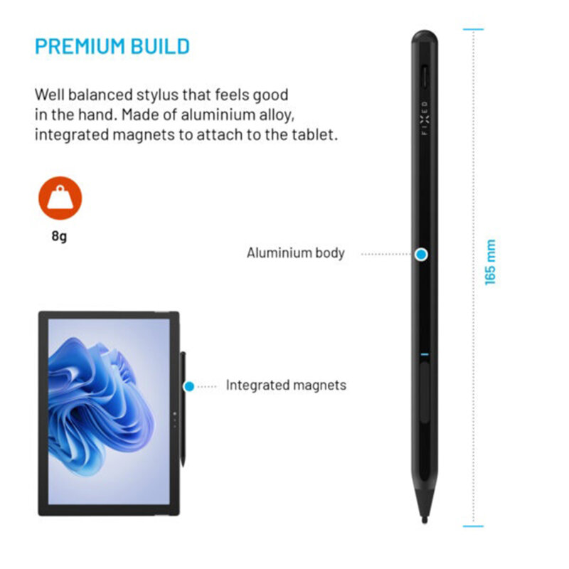 Stylus tableta MPP 2.0 magnetic Fixed Graphite Active, FIXGRA2-BK