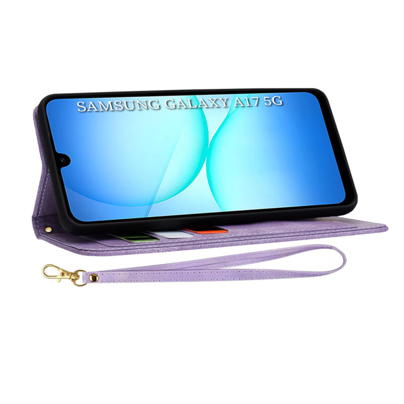 Husa personalizata fete Samsung Galaxy A17 5G Techsuit FlipCraft, mov