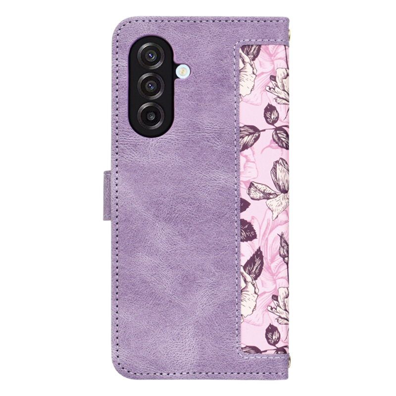 Husa personalizata fete Samsung Galaxy A17 4G Techsuit FlipCraft, mov