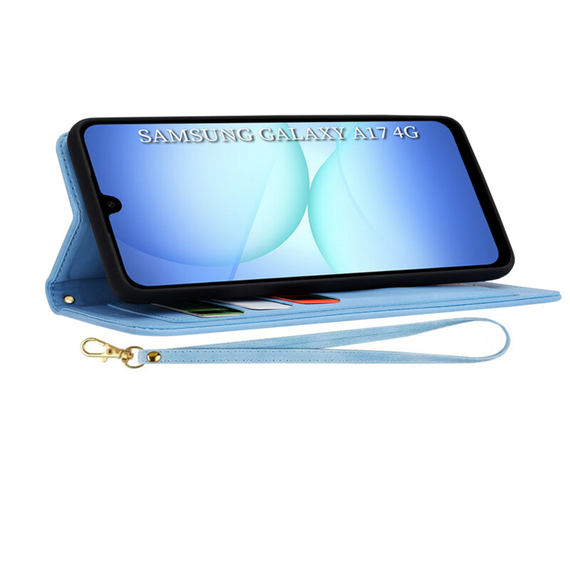 Husa personalizata fete Samsung Galaxy A17 4G Techsuit FlipCraft, bleu