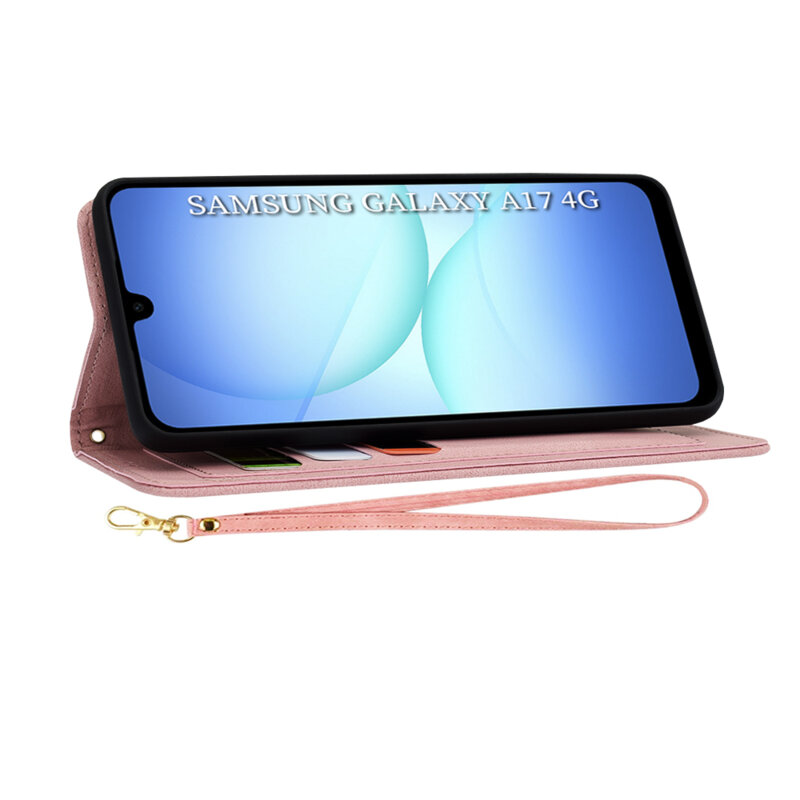 Husa personalizata fete Samsung Galaxy A17 4G Techsuit FlipCraft, roz
