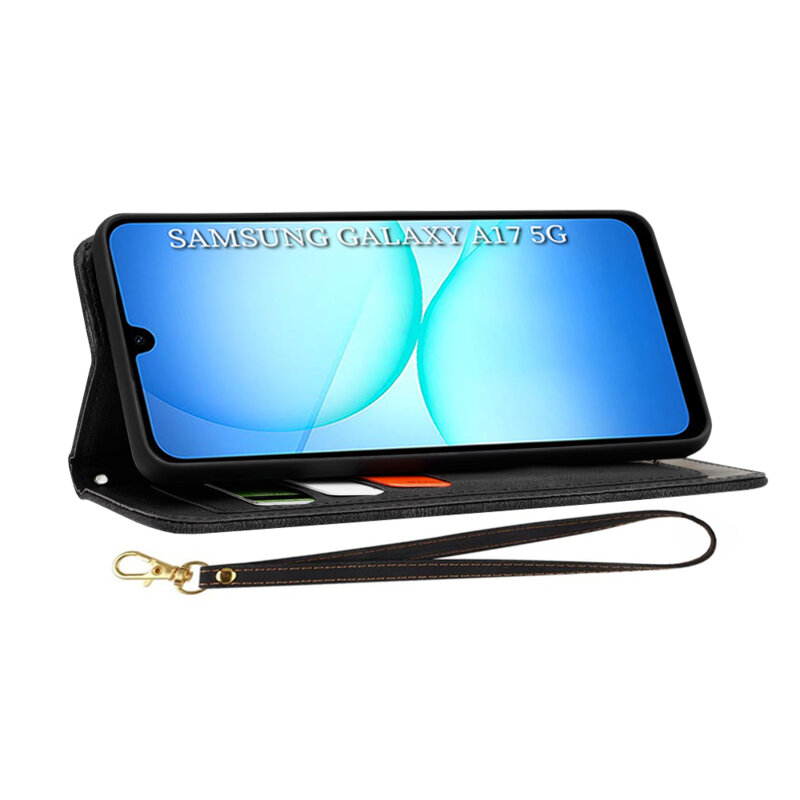 Husa personalizata fete Samsung Galaxy A17 5G Techsuit FlipCraft, negru