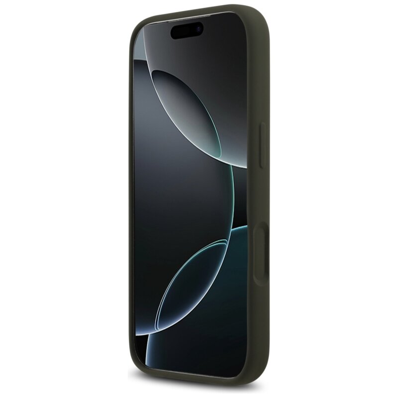 Husa Guess iPhone 17 Pro Max Silicone Big 4G Script, kaki, GUHCP17XSC4GSMA