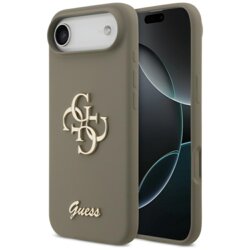 Husa Guess iPhone 17 Air Silicone Big 4G Script, maro, GUHCP17MSC4GSMW