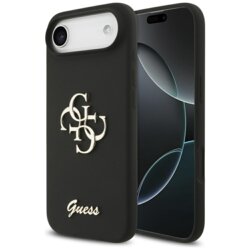 Husa Guess iPhone 17 Air Silicone Big 4G Script, negru, GUHCP17MSC4GSMK