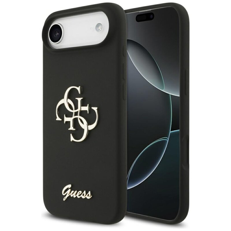 Husa Guess iPhone 17 Air Silicone Big 4G Script, negru, GUHCP17MSC4GSMK