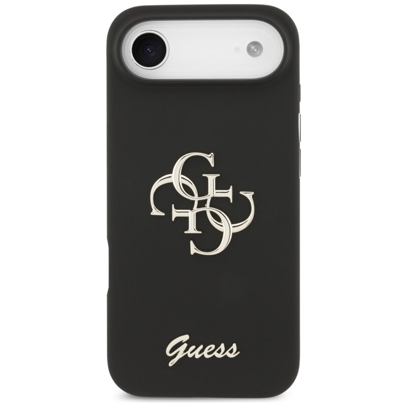 Husa Guess iPhone 17 Air Silicone Big 4G Script, negru, GUHCP17MSC4GSMK