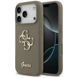 Husa Guess iPhone 17 Pro Max Silicone Big 4G Script, maro, GUHCP17XSC4GSMW