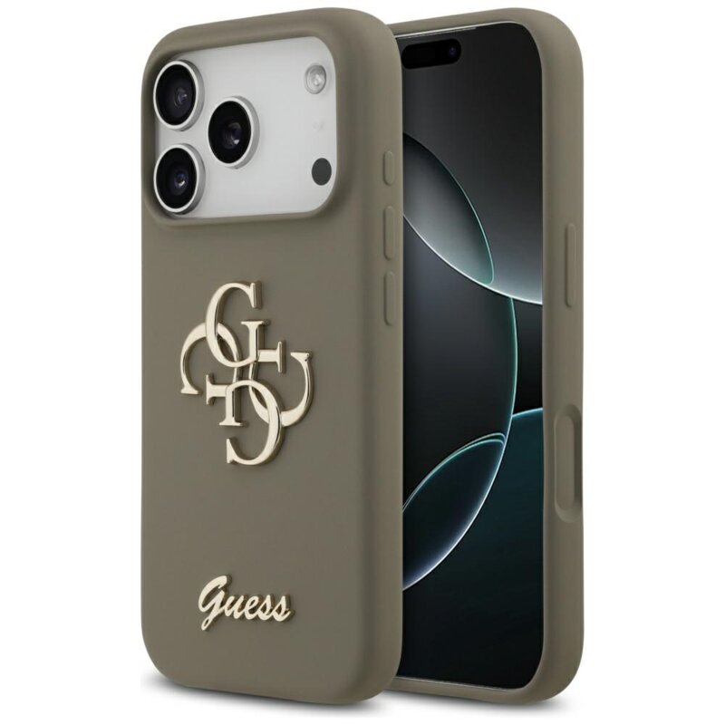 Husa Guess iPhone 17 Pro Max Silicone Big 4G Script, maro, GUHCP17XSC4GSMW