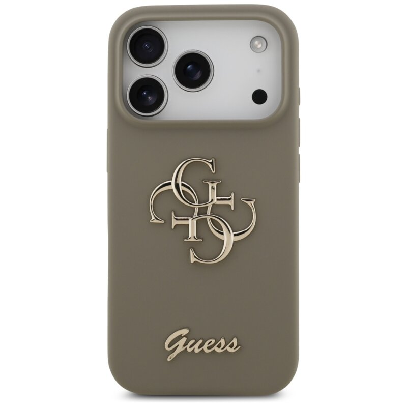 Husa Guess iPhone 17 Pro Silicone Big 4G Script, maro, GUHCP17LSC4GSMW