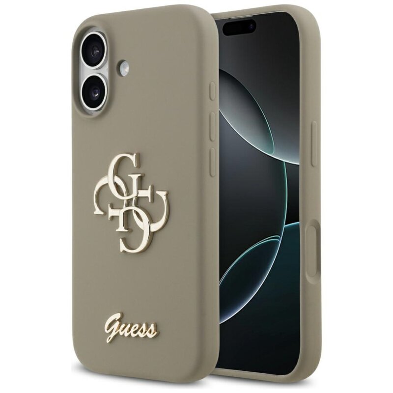 Husa Guess iPhone 17 Silicone Big 4G Script, maro, GUHCP17SSC4GSMW