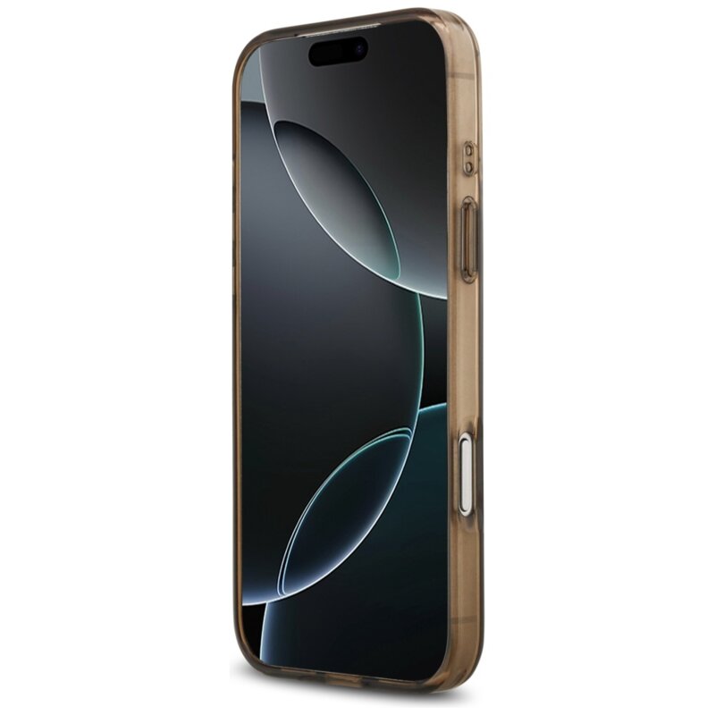 Husa iPhone 17 Pro originala Guess IML 4G Background MagSafe, maro, GUHMP17LH4DTEW