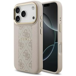 Husa originala Guess iPhone 17 Pro Hardcase 4G Stripe MagSafe, roz, GUHMP17LPG4SEMCP