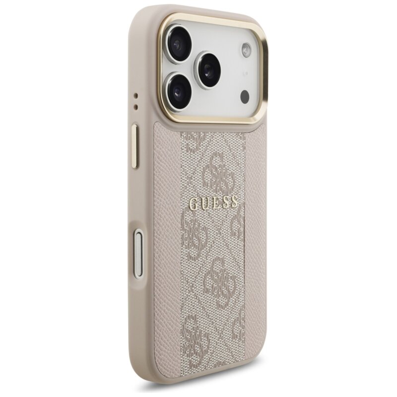 Husa originala Guess iPhone 17 Pro Hardcase 4G Stripe MagSafe, roz, GUHMP17LPG4SEMCP