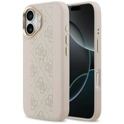 Husa originala Guess iPhone 17 Hardcase 4G Stripe MagSafe, roz, GUHMP17SPG4SEMCP