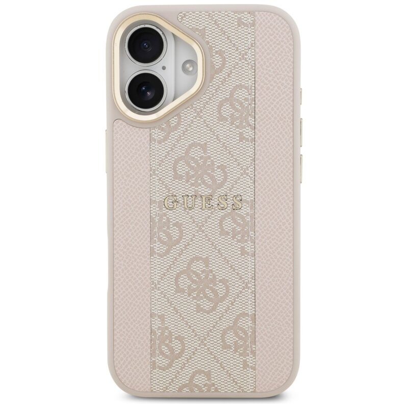 Husa originala Guess iPhone 17 Hardcase 4G Stripe MagSafe, roz, GUHMP17SPG4SEMCP